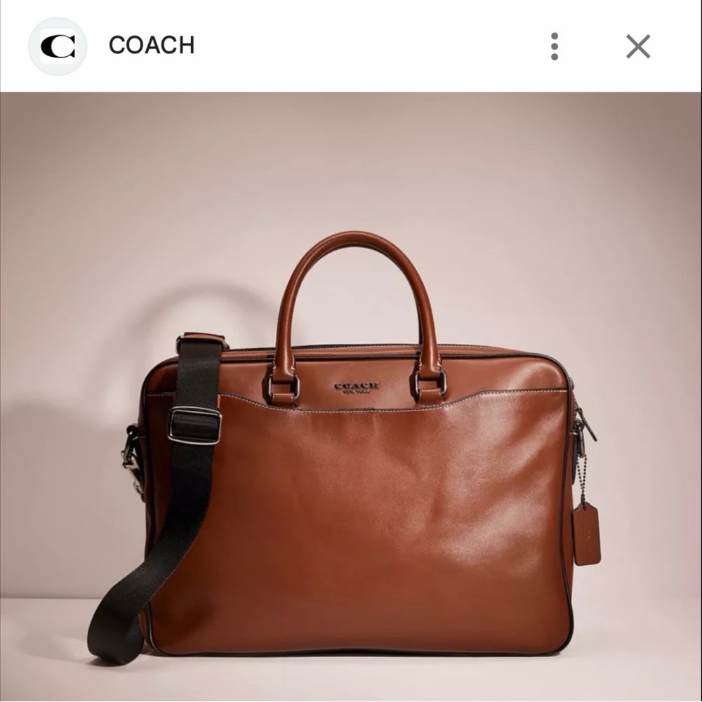 Coach Brown Leather Men or Women’s Briefcase /laptop bag - Picture 4 of 4